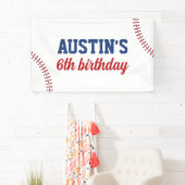 Baseball Verjaardag Achtergrond Rookie Jaar Banner (Insitu)