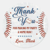  Baseball Verjaardag Party Sticker (Voorkant)