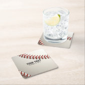 Baseball Vierkante Kartonnen Onderzetter (Insitu)