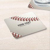 Baseball Vierkante Kartonnen Onderzetter (Schuin)