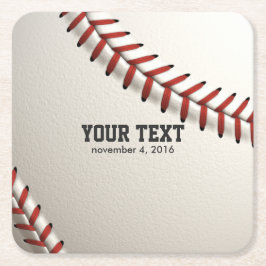 Baseball Vierkante Kartonnen Onderzetter