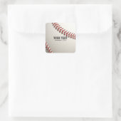 Baseball Vierkante Sticker (Tas)