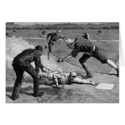 Baseball vintage par Thure De Thulstrup, 1885 (Devant horizontal)