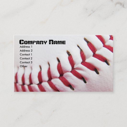 Baseball-Visitekaartjes Visitekaartje (Voorkant)