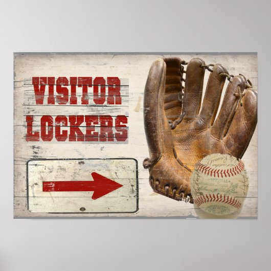 Baseball Visitor Locker Poster (Voorkant)