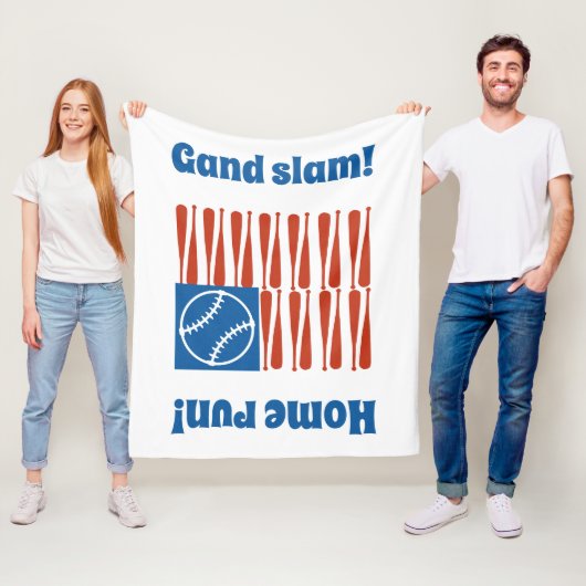 Baseball-vlag Fleece Deken (In situ)