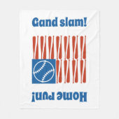 Baseball-vlag Fleece Deken (Voorkant)
