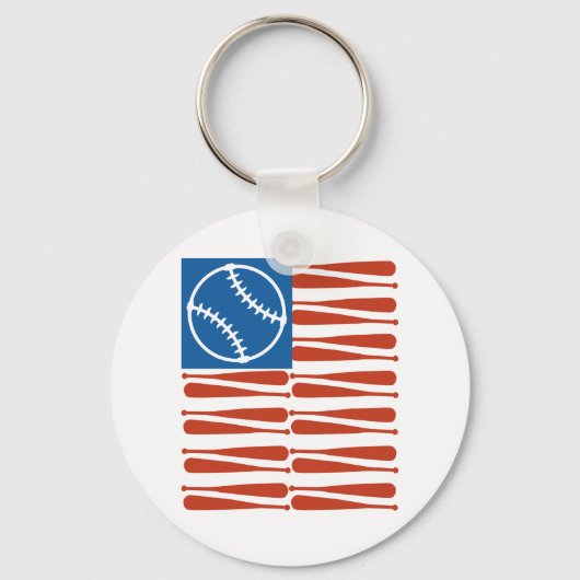 Baseball-vlag Sleutelhanger (Voorkant)