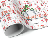Baseball voor Kerstmis met Kerstmis met kerstman Cadeaupapier (Rol Hoek)