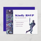 BASEBALL WATERCOLOR Bar Mitzvah Invitation (Devant / Derrière)