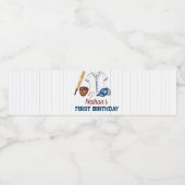 Baseball Waterfles Label Verjaardagsfeestje Waterfles Etiket (Enkel label)