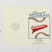Baseball Weddenprogramma (Voorkant / Achterkant)