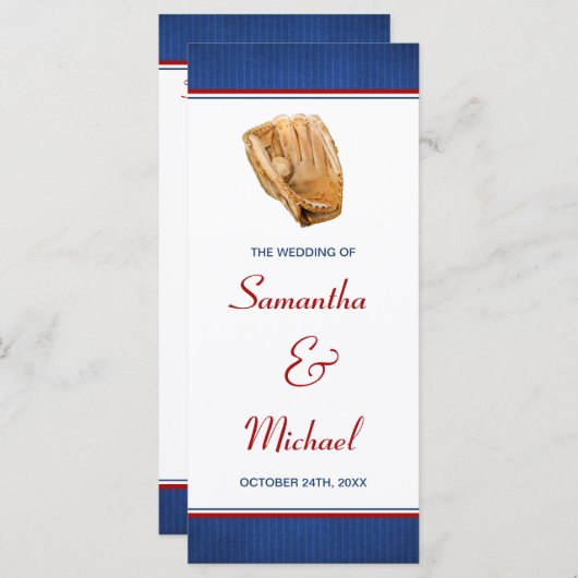 Baseball Weddenprogramma Programma (Voorkant / Achterkant)