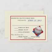  Baseball Wedding Reply RSVP Kaartje (Voorkant / Achterkant)