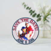 Baseball Wedding Save-the-Date-HOWARD, optie 3 Save The Date (Staand voorkant)