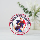 Baseball Wedding Save-The-Date-Sjabloon 04 Save The Date (Staand voorkant)