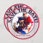 Baseball Wedding Save-The-Date-Sjabloon 04 Save The Date (Voorkant / Achterkant)