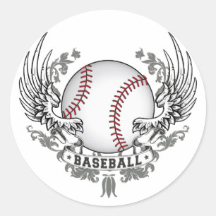 Baseball Wings Sticker