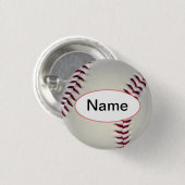 baseball with your name on it ronde button 3,2 cm (Voorkant /achterkant)