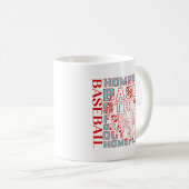 Baseball Words Coffee Mok (Voorkant rechts)