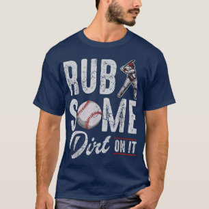 Baseball wrijft wat vuil op het grappige Humor Gez T-shirt