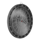 Baseball (zwart-wit) l dartbord (Voorkant Links)