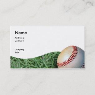 Baseballbizcard, Adres 2, Contact 1, Bedrijf... Visitekaartje