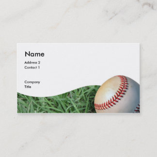 Baseballbizcard, Adres 2, Contact 1, Bedrijf... Visitekaartje