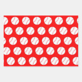 Baseballetjes en kerstmis, rood en groen inpakpapier vel (Voorkant 3)