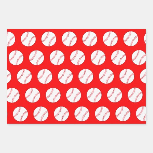 Baseballetjes en kerstmis, rood en groen inpakpapier vel (Voorkant 3)