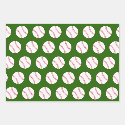 Baseballetjes en kerstmis, rood en groen inpakpapier vel (Voorkant 2)