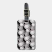 Baseballetpatroon Bagagelabel (Voorkant verticaal)