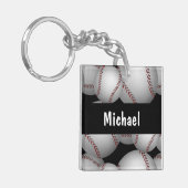 Baseballetpatroon Sleutelhanger (Voorkant Links)