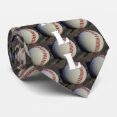 Baseballetpatroon Stropdas (Opgerold)