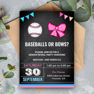 Baseballs of Bogen Geslacht Reveal Feest Kaart
