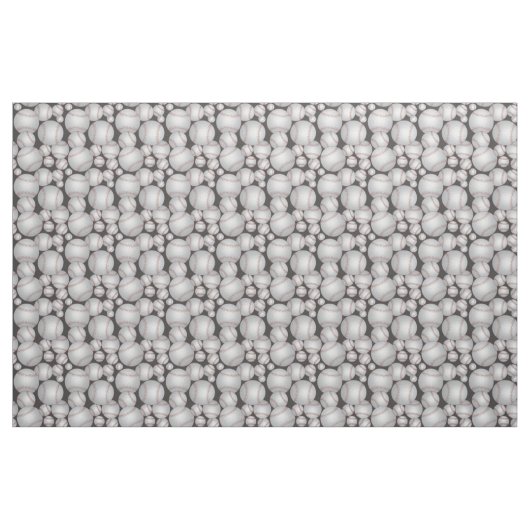 Baseballs Pattern Grey Stof (Yard (91,4 cm))
