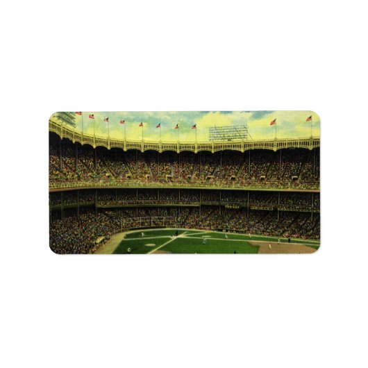  Basebalstadion sport met gewassen Etiket (Voorkant)