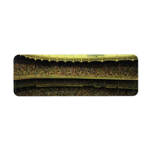 Basebalstadion sport met gewassen Etiket (Voorkant)