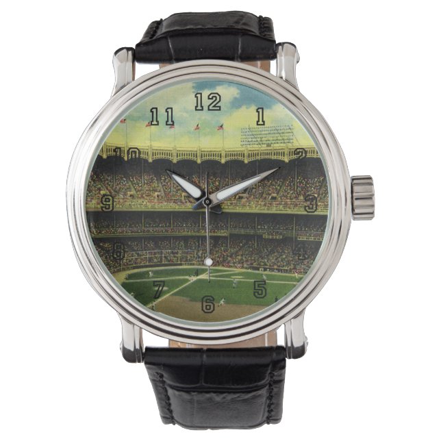  Basebalstadion sport met gewassen Horloge (Voorkant)