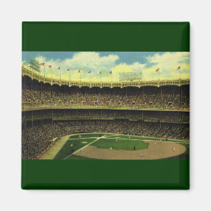 Basebalstadion sport met gewassen Magneet