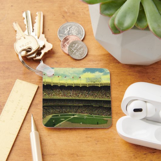 Basebalstadion sport met gewassen Sleutelhanger (Bureau)