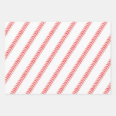 Basebollen en Snowflakes Rood- en Zwarte Kerstmis Inpakpapier Vel (Voorkant 3)