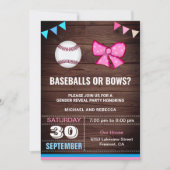 Basebollen of bogen Gender Reopenbaarmakingspartij Kaart (Voorkant)