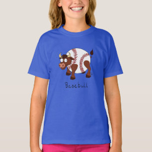 Basebull Funny Baseball Bull Kinderen T-shirt