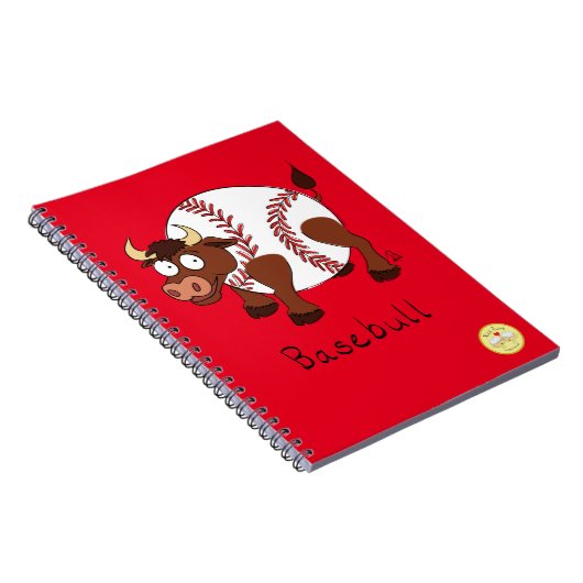 Basebull Funny Baseball Carnet Bull (Côté Droit)
