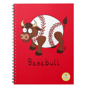 Basebull Funny Baseball Carnet Bull