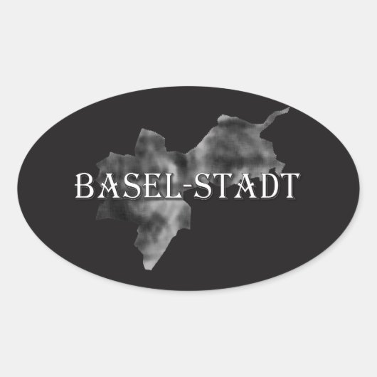 Basel-City Ovale Sticker (Voorkant)