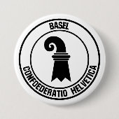 Basel Round Embleem Ronde Button 7,6 Cm (Voorkant)