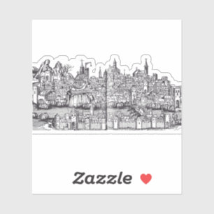 Basel stad in het noordwesten van Zwitserland Sticker