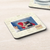 Basement Cat krijgt steenkool Onderzetter (Linkerzijde)